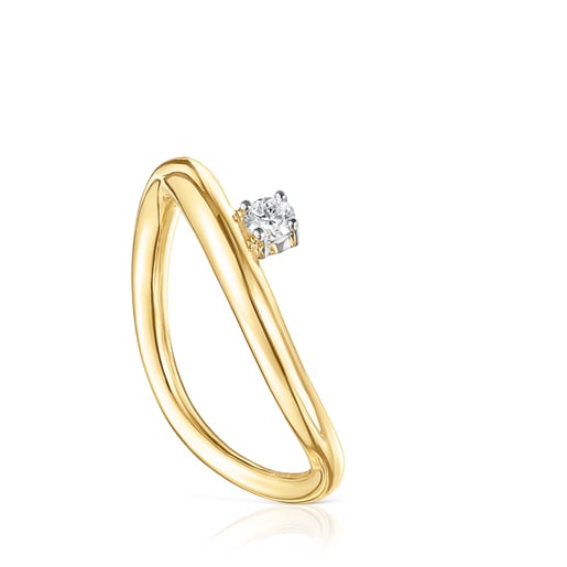 Gold Hav Ring with diamond | TOUS