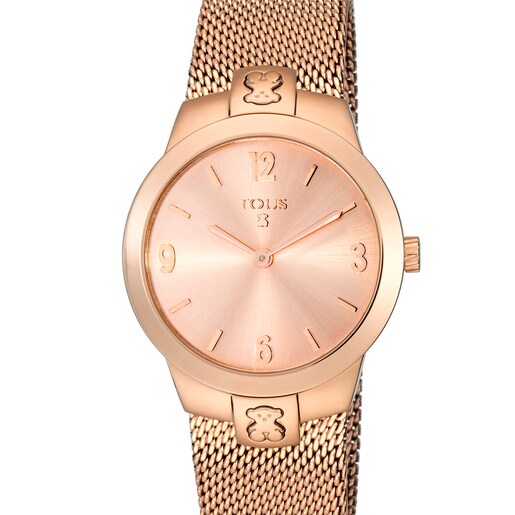 Montre T-Mesh en Acier IP rosé