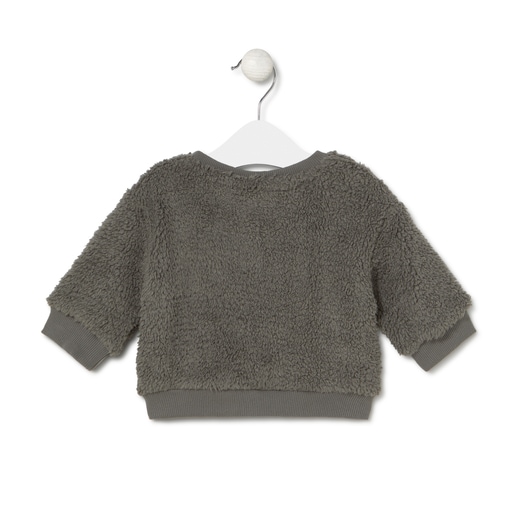 Fleece sweatshirt in Casual grey