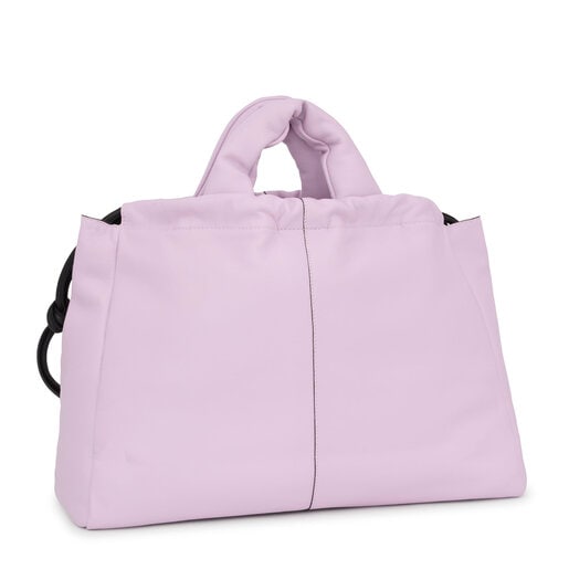 Große One-Shoulder-Tasche TOUS Cloud aus Leder in Mauve