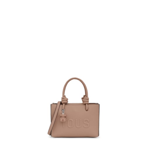 Taupe-colored horizontal Minibag TOUS La Rue New