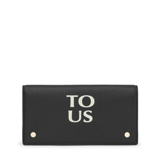 Flat black leather TOUS Balloon Wallet