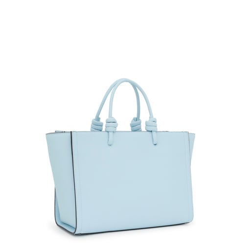 Μεσαίου μεγέθους τσάντα shopper Amaya TOUS La Rue New σε ανοιχτό μπλε χρώμα