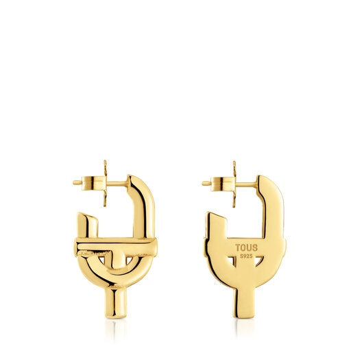 Large Manifesto Earrings with 18kt gold plating over silver | TOUS