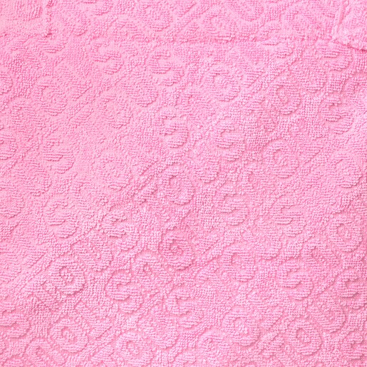 Terry cloth bag in Logo pink