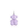 Colgante oso de plata y cerámica lila Bold Bear