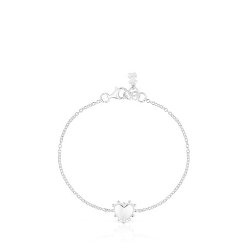 Pulsera de plata corazón San Valentín