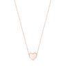 Rose Silver Vermeil Sweet Dolls heart Necklace