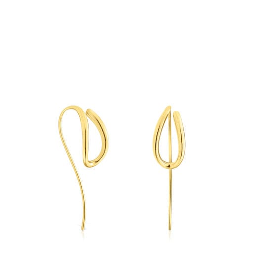 Silver vermeil Bent Earrings