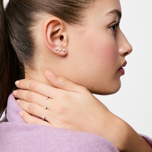 14kt gold Climber earring with 0.39ct lab-grown diamonds TOUS Shine LGD