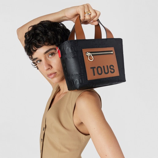 Small black and brown Tote bag TOUS Nanda