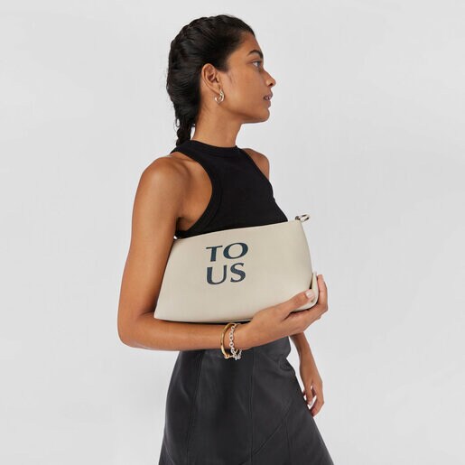 Beige leather TOUS Balloon crossbody bag