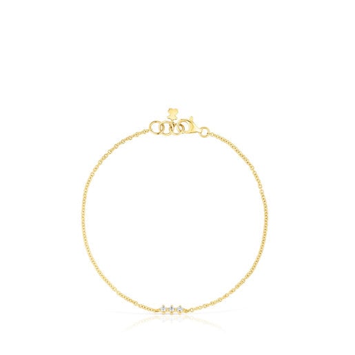 Gold Strip bracelet with diamonds Les Classiques