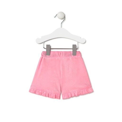 Short de niña tintado Casual rosa