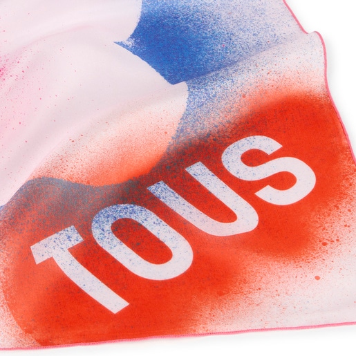 Pale pink square Scarf TOUS Flower