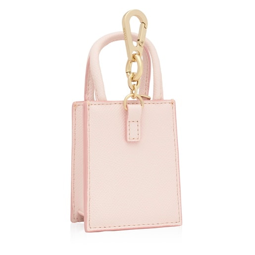 Llavero mini bolso pop rosa claro