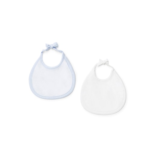 Set de baberos bebé Charms celeste