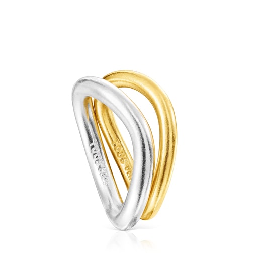 Tous Hav – Sada dvou prstenů ze stříbra a žlutého stříbra Vermeil