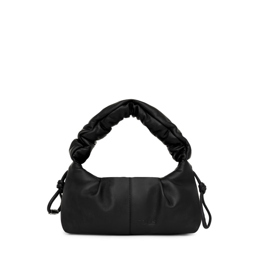 BLACK Large Hobo Bag Soft Leather Hobo Bag Soft Lambskin 