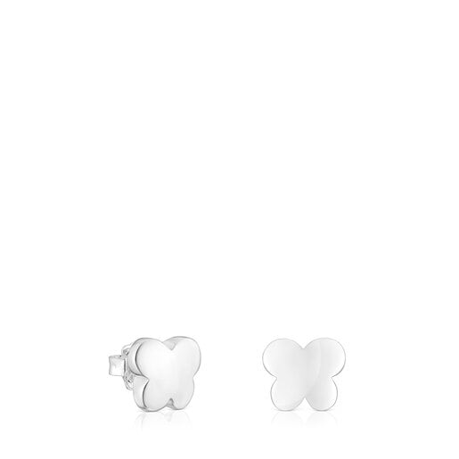 TOUS Silver Bold Motif butterfly Earrings | Plaza Las Americas