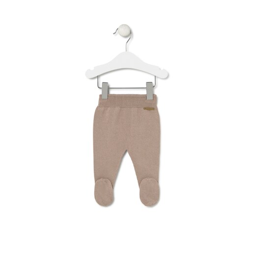 Knitted baby set in Tricot pink stripes