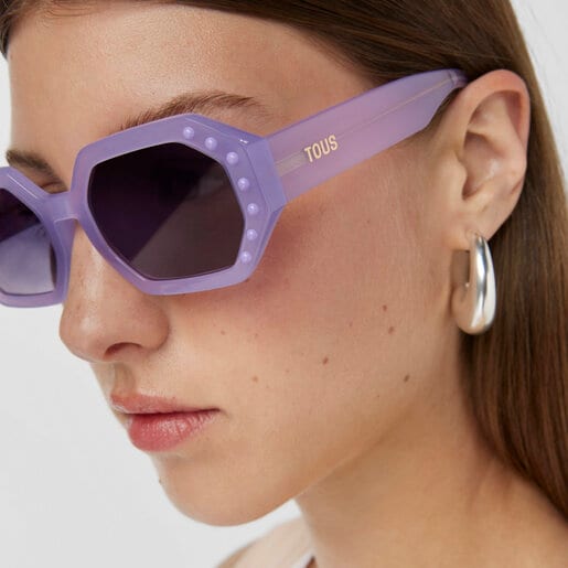 Lilac-colored Sunglasses Geometric | TOUS