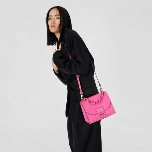 フューシャカラーのスモール・クロスボディバッグ TOUS Sylvia