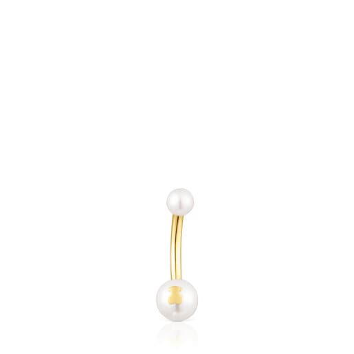 Gold TOUS Pearl navel Piercing with pearls