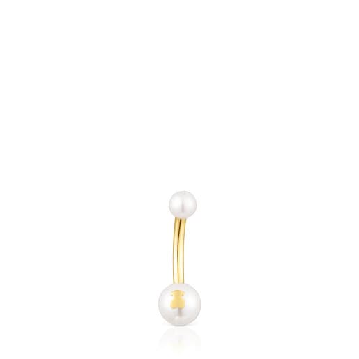 TOUS Pearl piercing all'ombelico in oro e perle