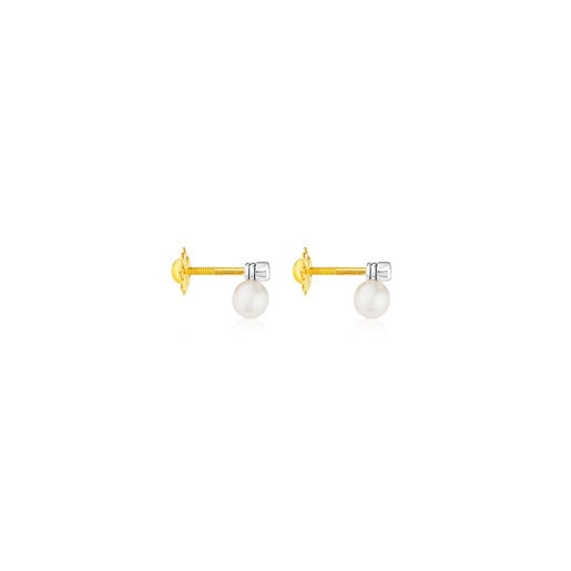 White Gold Earrings with pearls TOUS Diamonds | TOUS