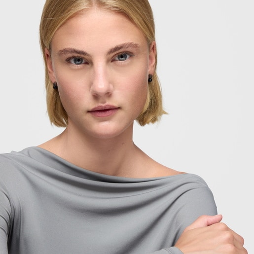 قرط من Dark Silver مع عين صقر من تشكيلة Icon Mesh