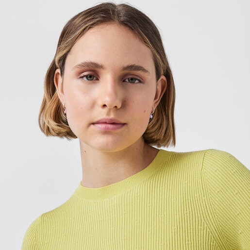 עגילי TOUS Joy Bits מכסף ומאמייל צבעוני