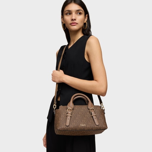 earth-colored Bowling bag TOUS Buckles Silhouette