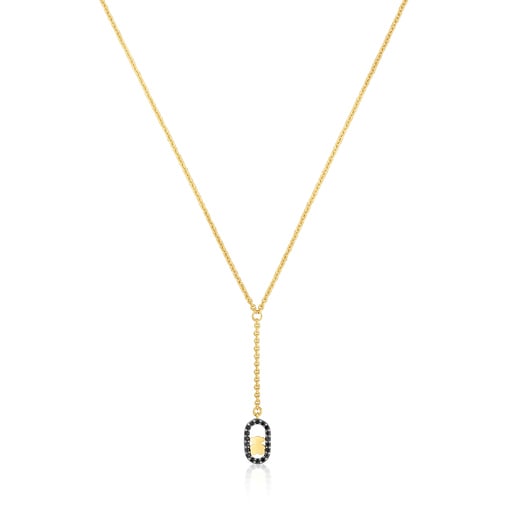 Collar con baño de oro 18 kt sobre plata y espinelas Camille