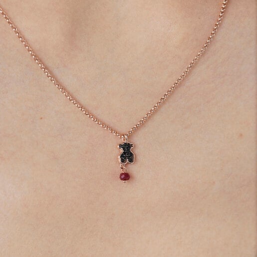 Rose Vermeil Silver Motif Necklace 
