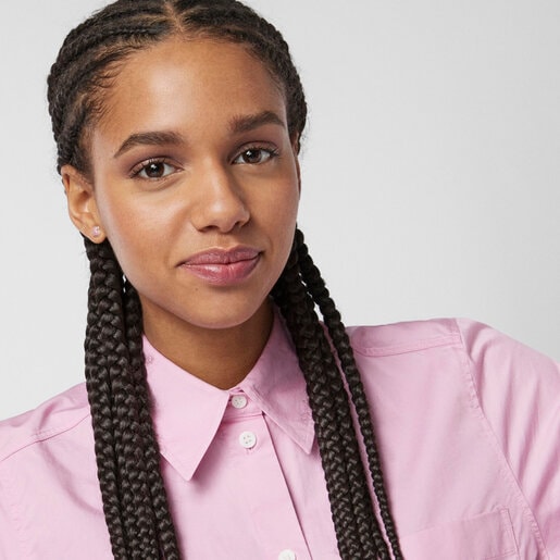 Pendientes de plata y rodonita TOUS Color