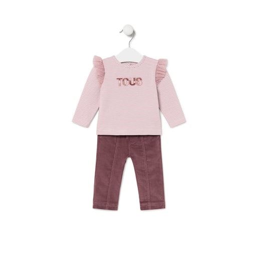 Tous - GirlS Outfit In Kaos Pink - Textil