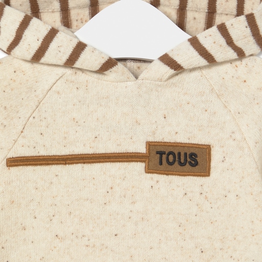 Boys outfit in Brown ecru