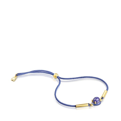 Bracelet TOUS Vibrant Colors en corde avec lapis-lazuli et émail