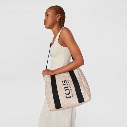 תיק סל Kaos Mini Evolution בגודל קטן מניילון בצבע בז'