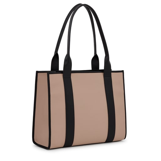 حقيبة تسوق La Rue Amaya من TOUS كبيرة الحجم باللون الرمادي الداكن