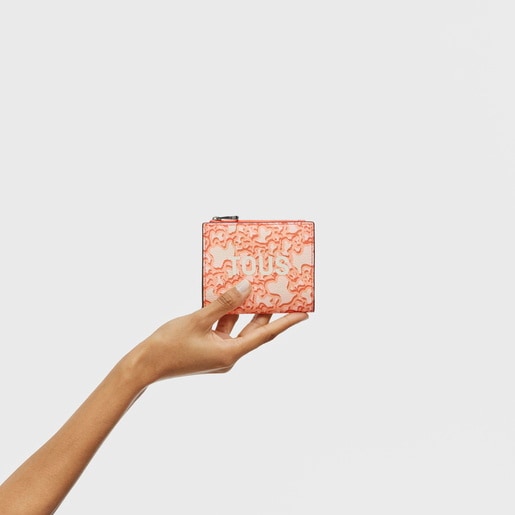 Portafoglio con portacarte arancione Kaos Mini Evolution