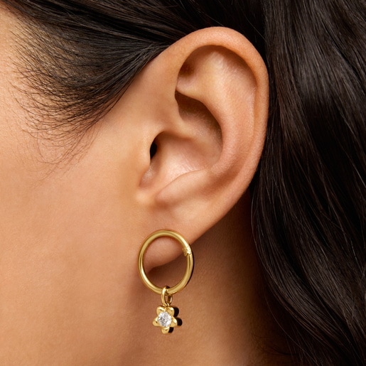 Gold Flower pendant with laboratory-grown diamond TOUS Lili