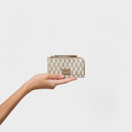 حامل بطاقات وكيس نقود مزدوج الاستخدام باللون البيج من التشكيلة TOUS Bear