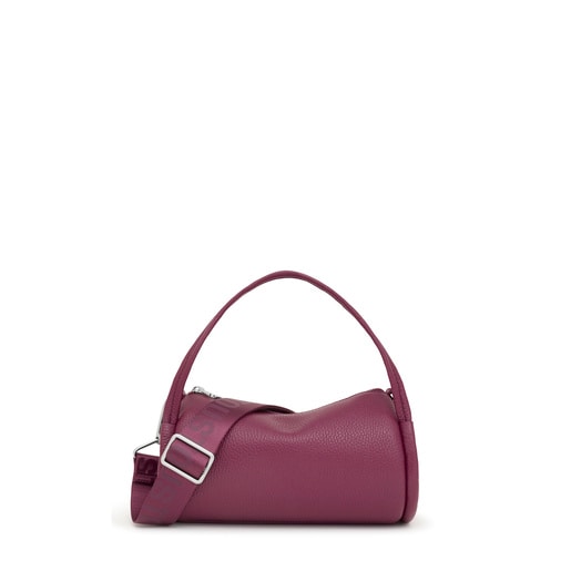 Mala Duffle pequena em pele bordeaux TOUS Miranda