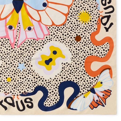 Foulard beige papillons TOUS Modlin