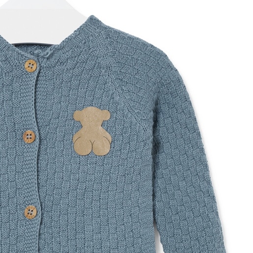 Conjunto de punto de bebé Tricot azul