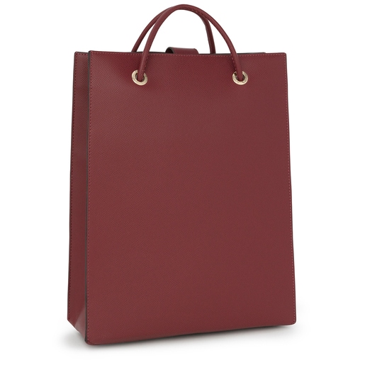 Большая бордовая сумка-shopping T Pop