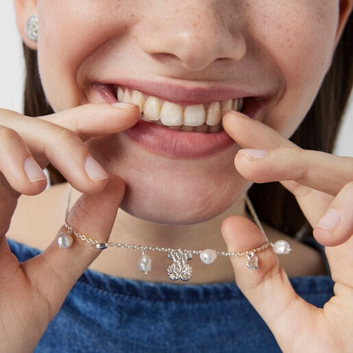 Серебряное колье Oceaan с жемчугом