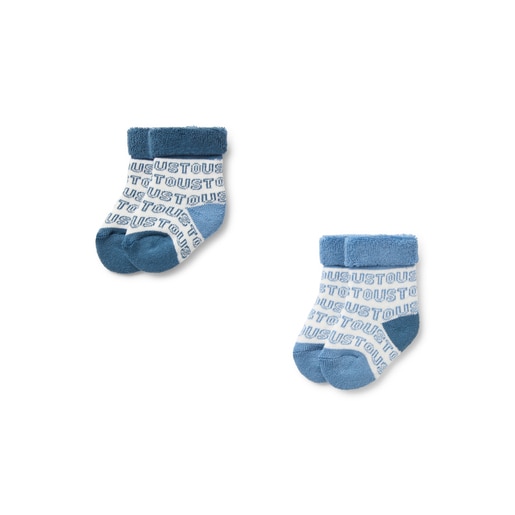 Conjunto de 2 pares de peúgas de bebé SSocks azul